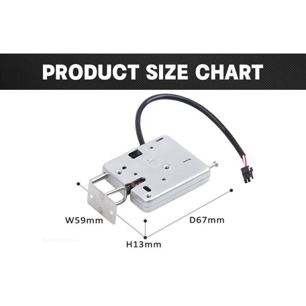 Silver 1.2A Solenoid Cabinet Lock For Storage Locker