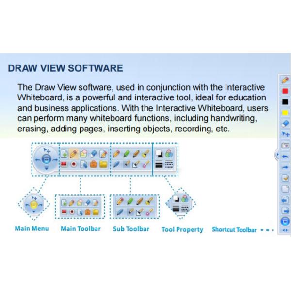 102 Inch Interactive Whiteboard with Ceramic Surface and 20 Touch Points for Classroom