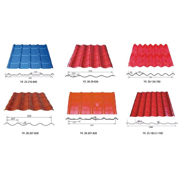 Automatic Metal Steel Glazed Tile Forming Machine For Building Materials Machinery