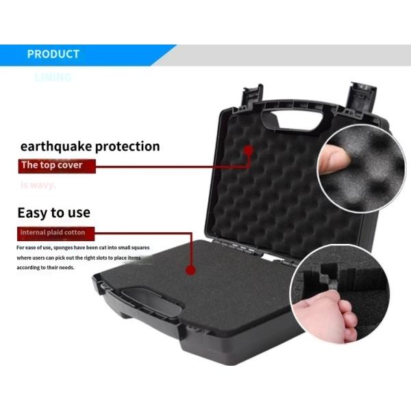 Custom Logo Accepted Portable Watch Storage Box with High-Density Sponge Foam for Secure Tool Storage