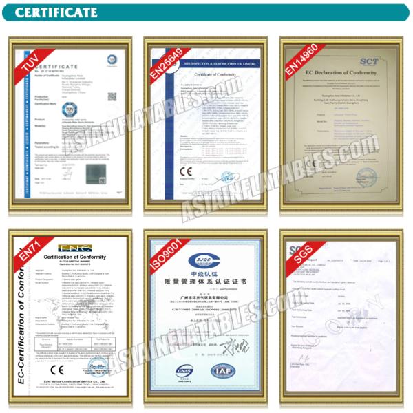 Customized Waterproof 1000D Tarpaulin Inflatable Theme Park
