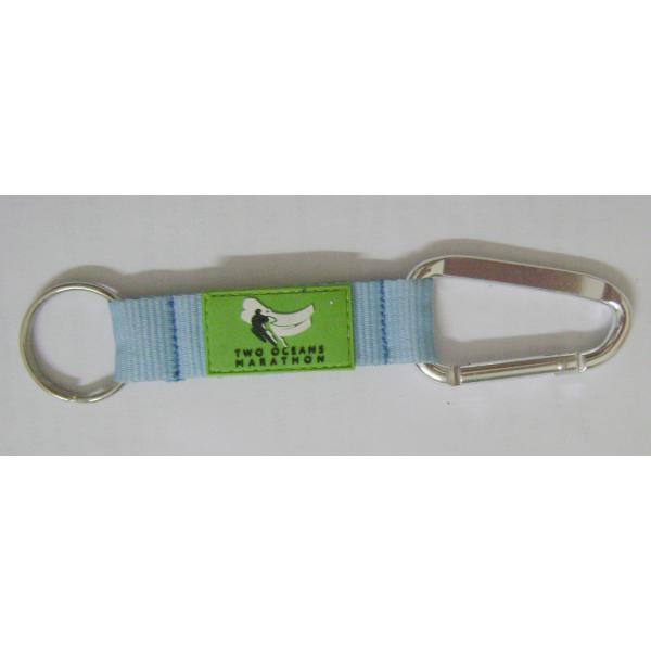 100% Polyester Verious Shape Custom Carabiner Keychain With Silk Screen Printing