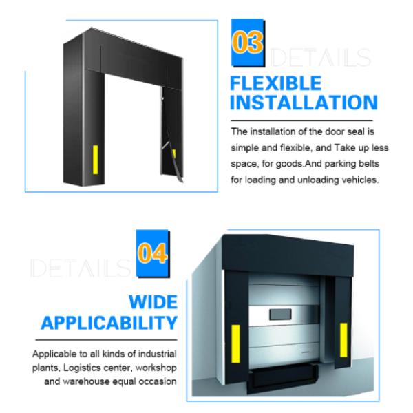 Automatic High Insulation Retractable Loading Dock Shelter Anti Wind Manufacturers Sponge Brush Seal For Dock Leveler
