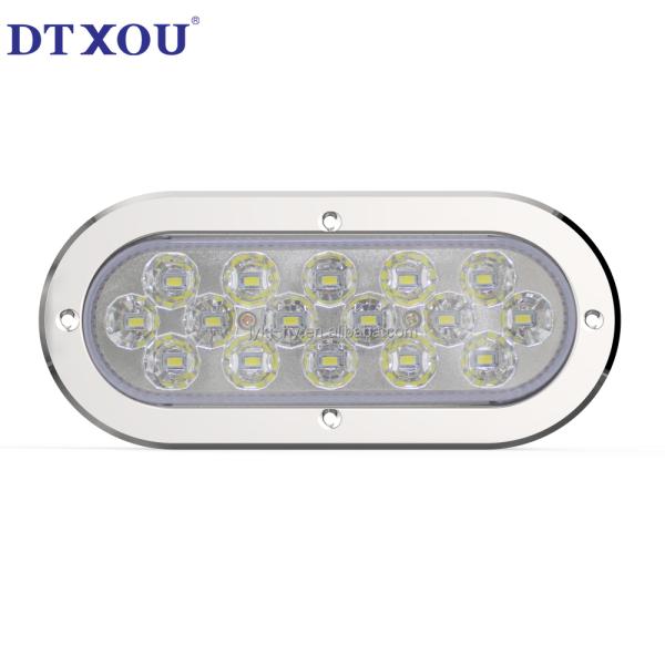 DC12V 24V Multi-voltage 6 Inch Oval Led Stop Turn Tail Lights for Multi-voltage Trucks