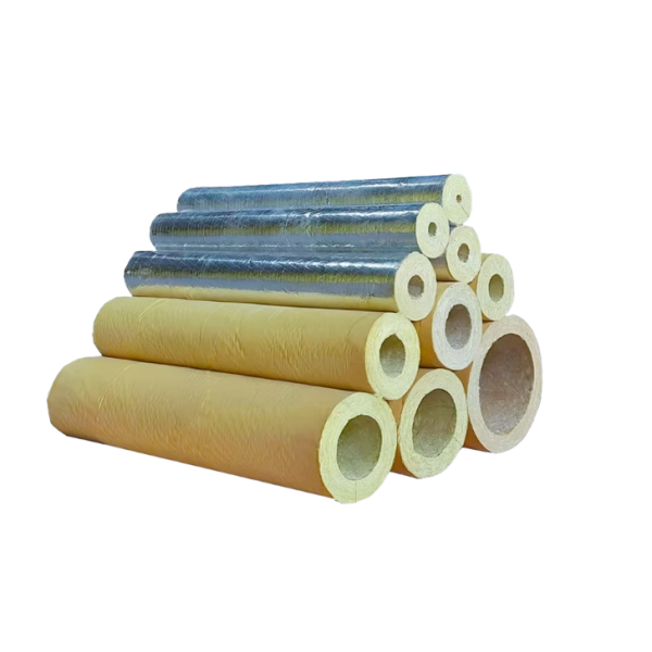 Fireproof RockWool Pipe Wired Mesh Heat Insulation With Aluminum Foil