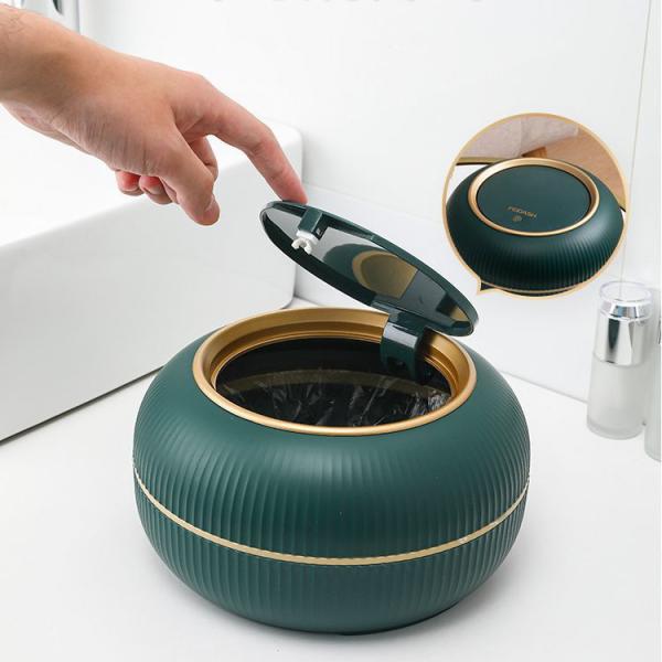 Source Factory Direct Desktop Trash Bin with Cover Small Storage Paper Basket Desktop Storage Box