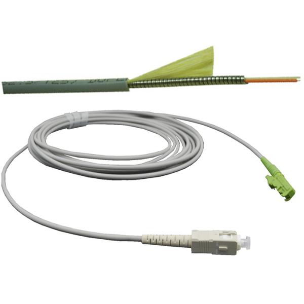 Rodent-resistant E2000 to SC simplex armored fiber optic patch cables armoured patch cord jumper