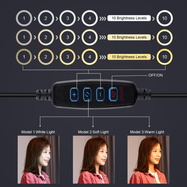 ROHS 360 Degree 14in 5V Led Ring Light For Makeup