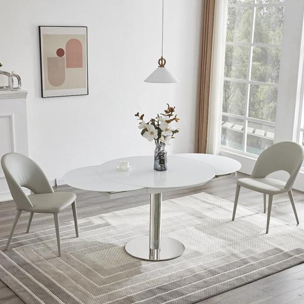 Anti Scratch Modern Small Side Table , Multipurpose Stainless Steel Dining Table