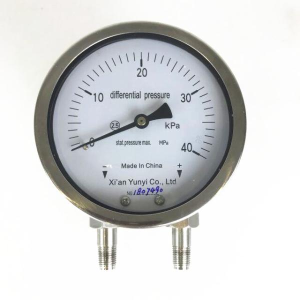 Pointer Type Stainless steel Differential Pressure Gauge For Gas 100mm