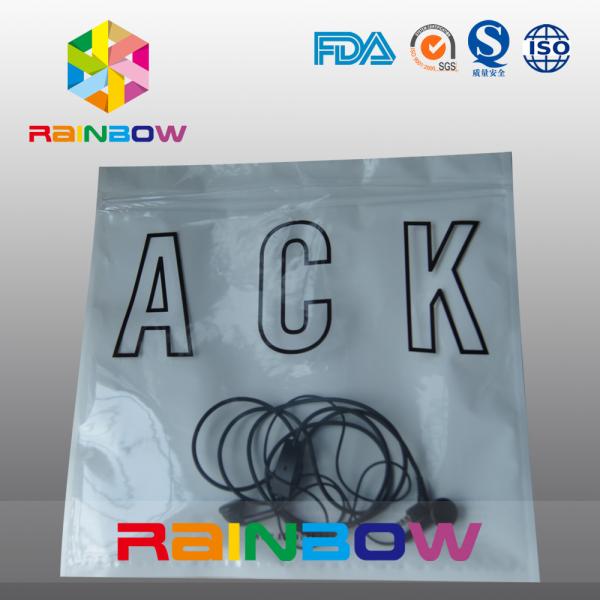 Customized Logo Transparent Front Poly Zipper Bag For Electronic Packing