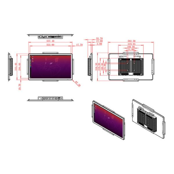 23.6-Inch Linux Touch Panel for Automation Systems and Digital Signage