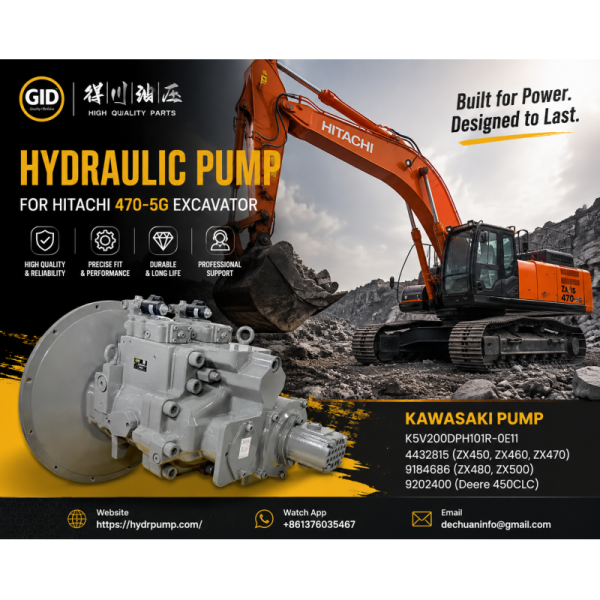Komatsu Compatible Hydraulic Main Pump High Strength Alloy Direct Replacement for D37 D39 Bulldozer