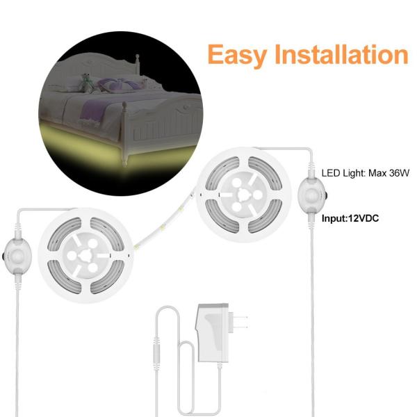 Under Bed 20-22LM 4.8W/M Plug In Motion Sensor Light Brightness Adjustable