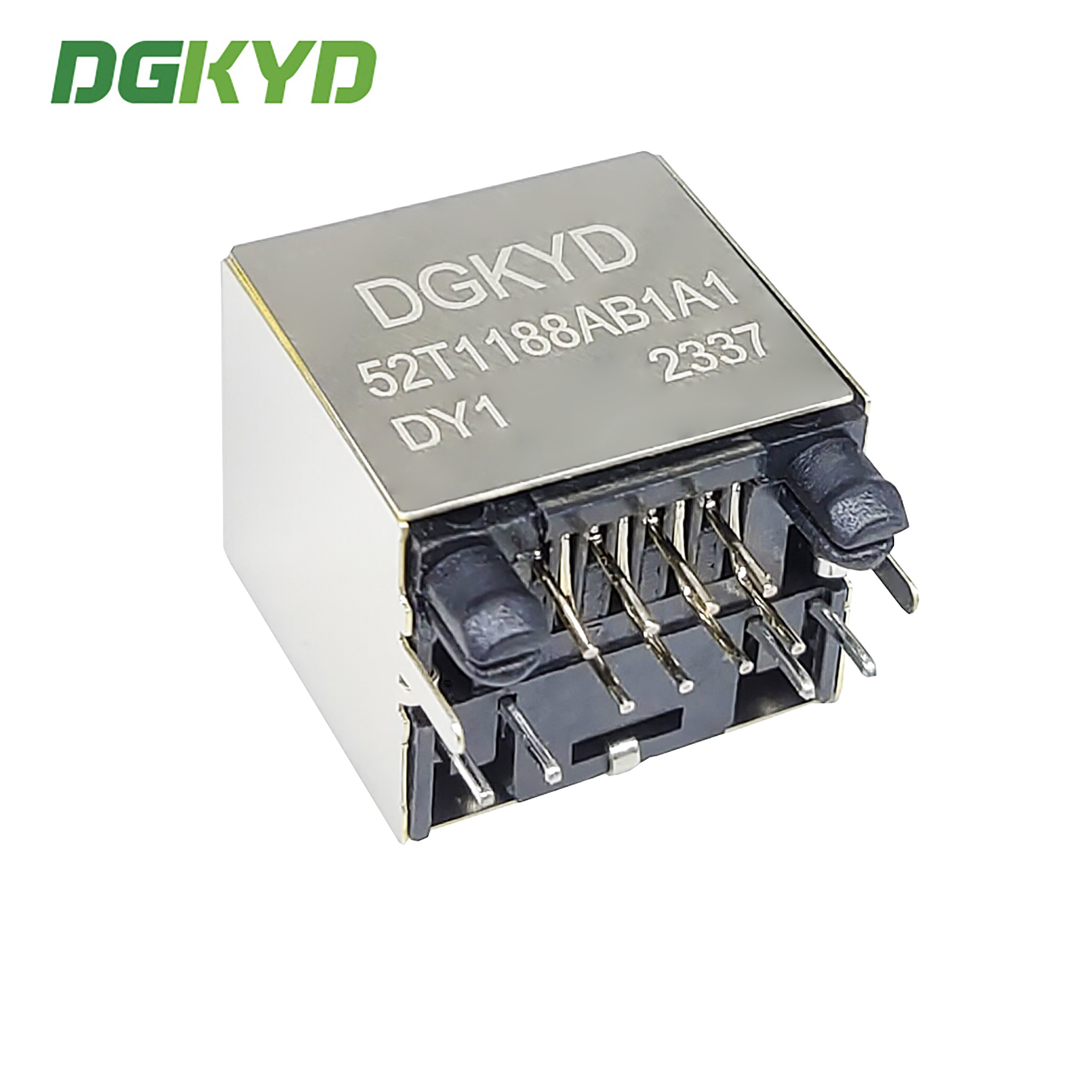 DGKYD52T1188AB1A1DY1 8P8C RJ45 Connector 180° Vertical Interface Without Light