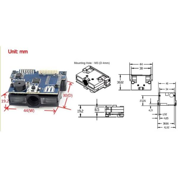 Raspberry Pi 1D CCD OEM Barcode Scanner Module Reading EAN JAN UPC