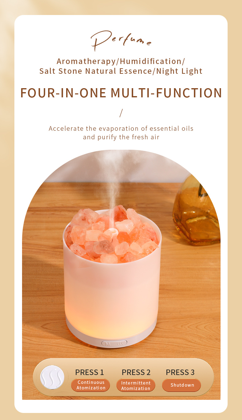 New Design Atmosphere Lamp Home Salt Stone Large Essential Oil Diffuser Ultrasonic Humidifier