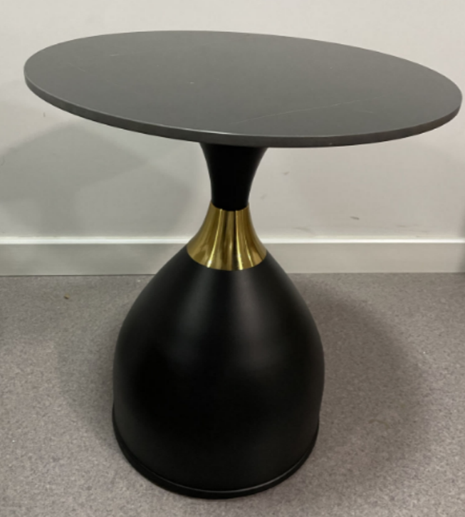 Modern Convertible Metal Accent End Table Bedside Table Small Sofa Side Table Coffee Table for Living Room Sintered Stone Rock