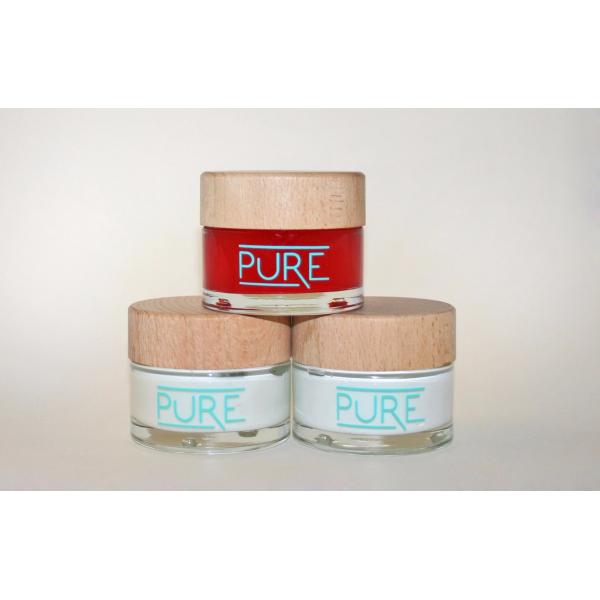 Customized 30ml 50ml PETG Cosmetics Cream Empty Jar With Electroplated Lid