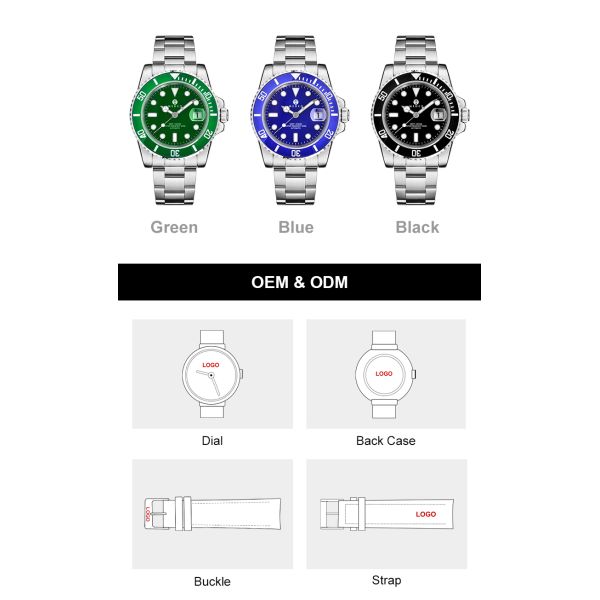 Waterproof Men's Mechanical Watch – with Luminous Hands