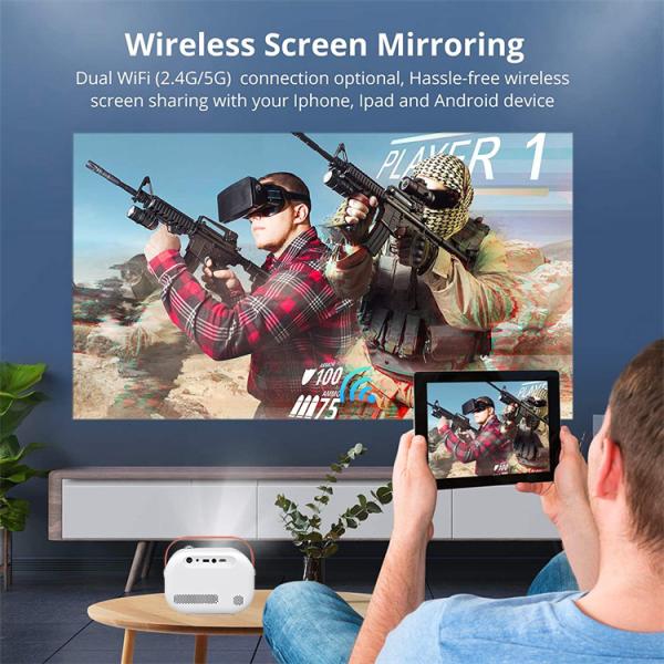 Customized SUN700 Mini Projector 200ANSI SMART Projector with 1080P Resolution Low Latency Portable LED/LCD 4K Resolution