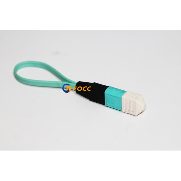 MTP MPO Cable Fiber Optic Aqua Loopback Cable Multimode 50 125μm Tested Solution