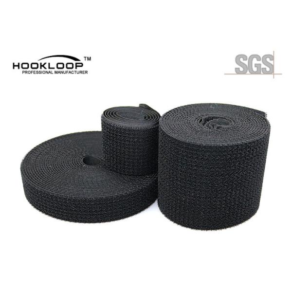 3" Multicolored Black Hook And Loop Magic Velcro Tape For Smooth Surface Object