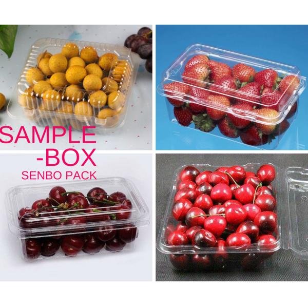 Strawberry weighing and plastic box packing machine with label machine