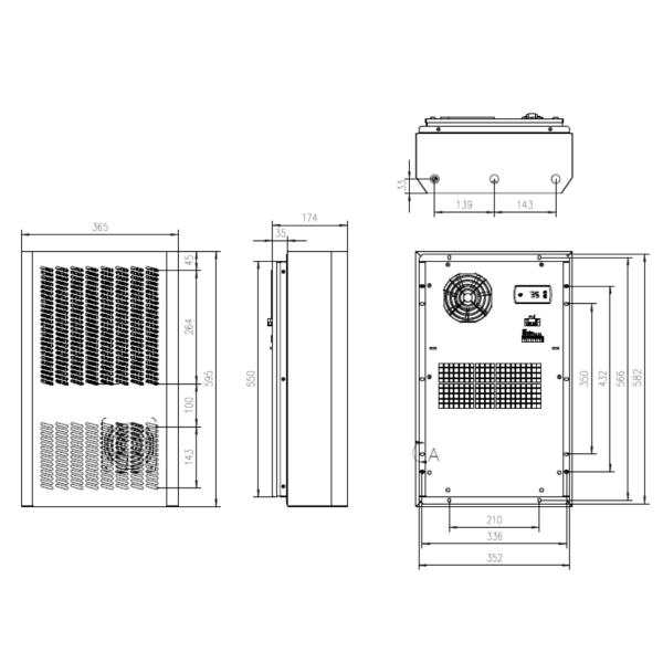 600W Outdoor Cabinet Air Conditioner