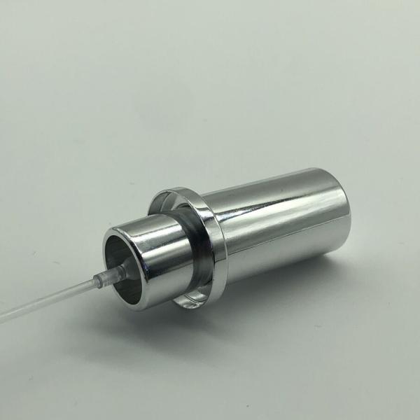 Silver Perfume Pump with a Consistent Controlled Mist Resistant Metallic Finish