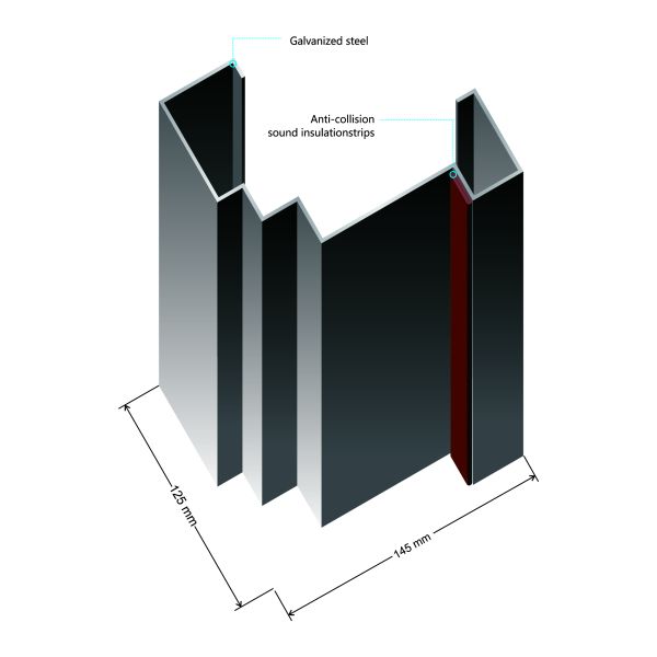 Modern Optional Handle Steel Security Entry Door for Front Entry