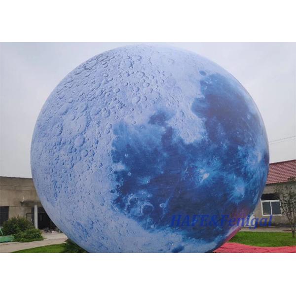 Decoration Advertising Inflatable 2.5M Moon Model With Led Light Large Inflatable Moon Balloon
