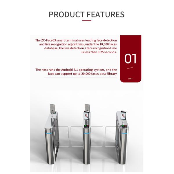 Speed Face Recognition Biometric Machine Android 11.0 OS Floor Stand / Wall Mounting
