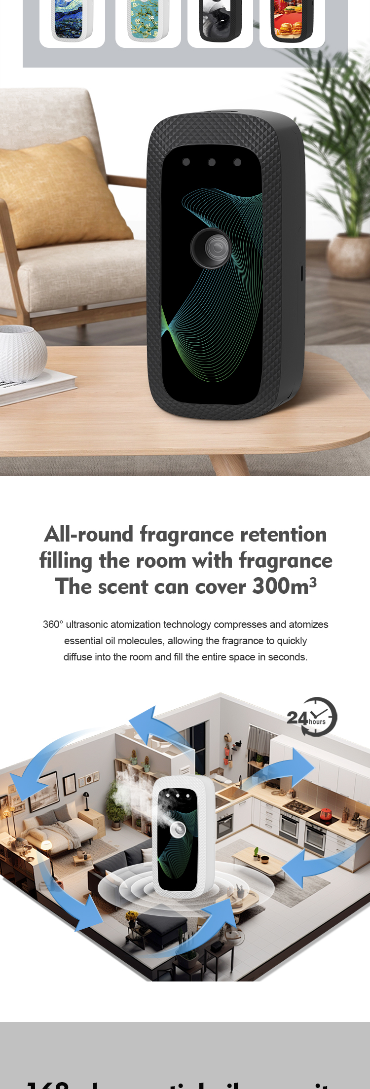 Commercial Hotel SPA Aroma Diffusers 168ML Eco Friendly Aromatherapy Diffuser Electric