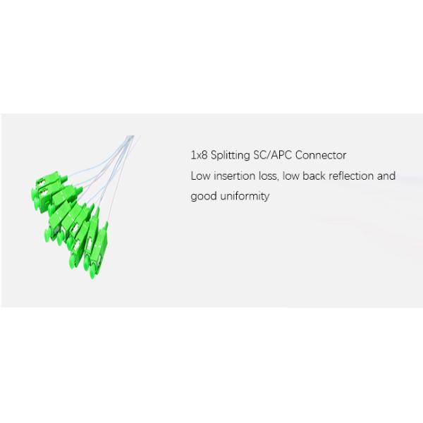 Fiber Optic PLC Splitter 1x8 Mini Module 900μm SC APC Singlemode