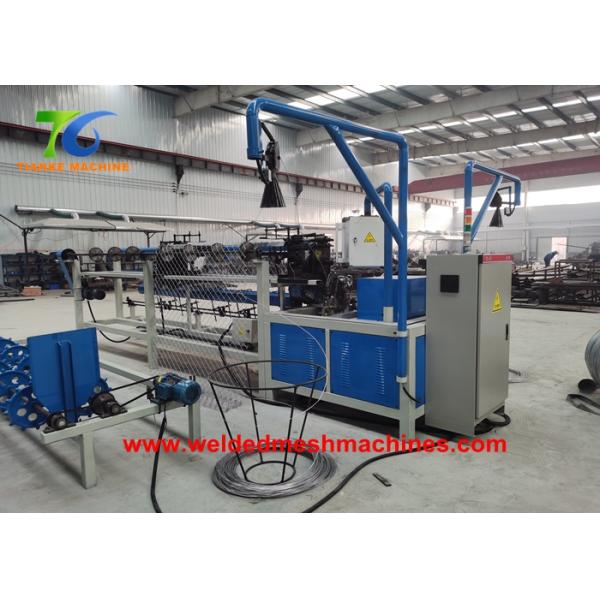 5.5kw Diamond Mesh Customized Chain Link Fence Machine For Cyclone Wire