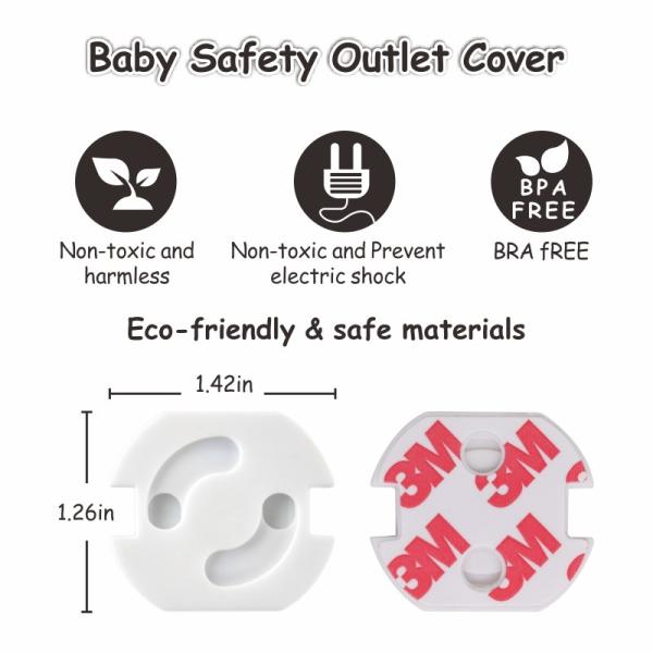 Prodigy EU Standard Rotatable Electric Protective White Outlet Plug Covers For Child Protection