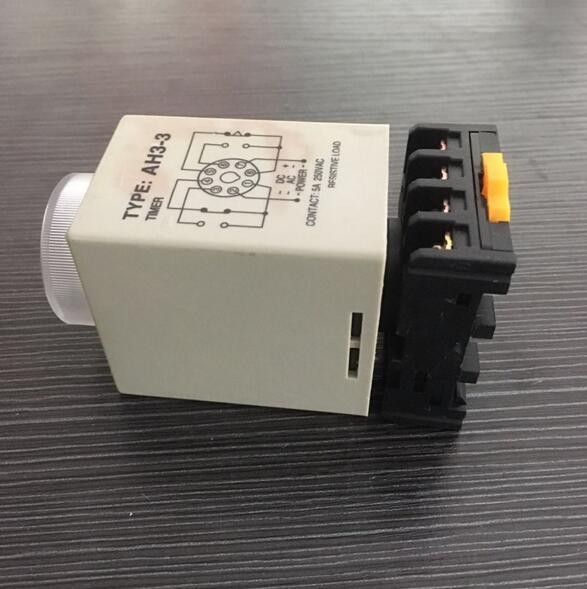 Power On Delay Timer 0-60 second Relay 220V AH3-3 With Socket Base PF083A