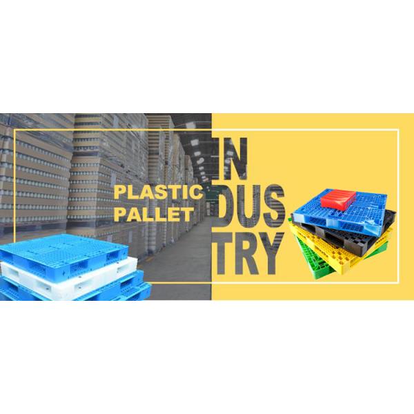 Blue 4 Way Entry Pallet HDPE Lightweight Plastic Pallets Single Faced