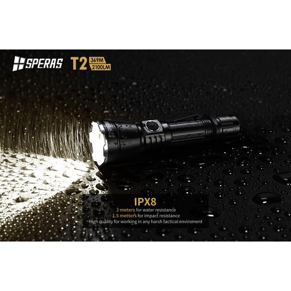Defense Tail Switch 369m Rechargeable Tactical Flashlight