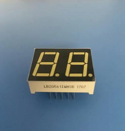 Ultra bright white 0.56" Dual digit 7 segment led display common anode for equipment panel