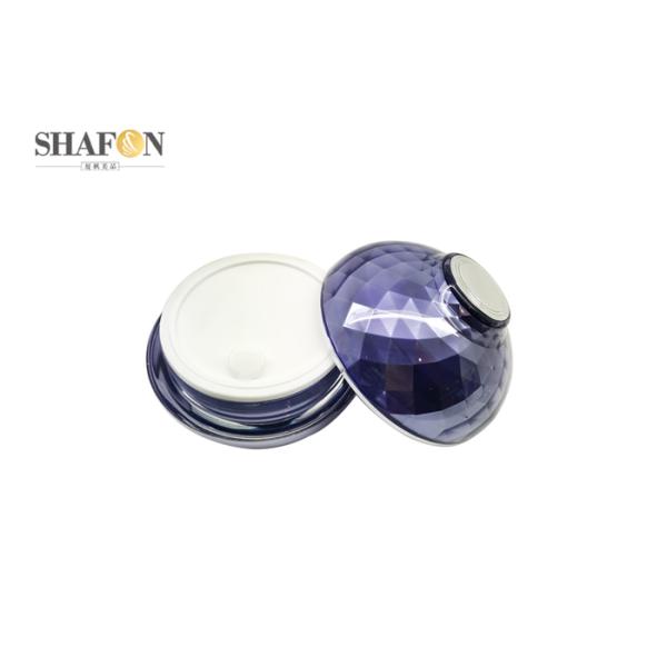 PMMA Material Empty Cosmetic Jars Ball Shape Diamond Surface Custom Logo Printing
