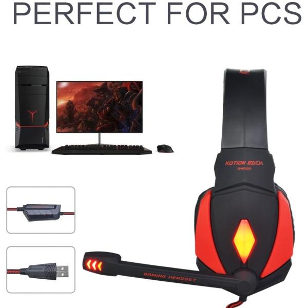 20000Hz DC5V 2.2kohm Kotion Each G4000 Gaming Headset