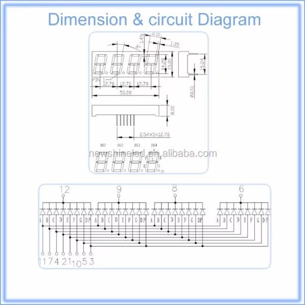 0.56 Inch 4 digit LED Seven Segment Display