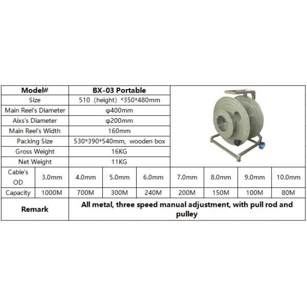 BX-03 Portable Type Variable Speed Tactical Fiber Optic Reel