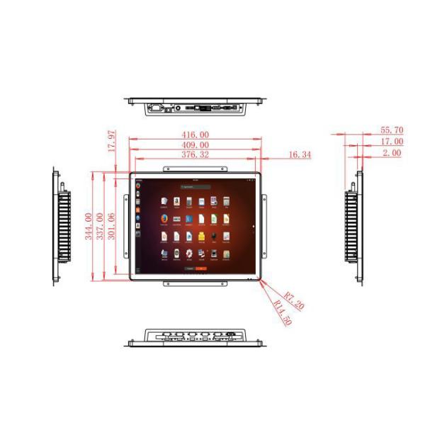 19-Inch Linux Screen for Transportation Systems and Access Control Panels