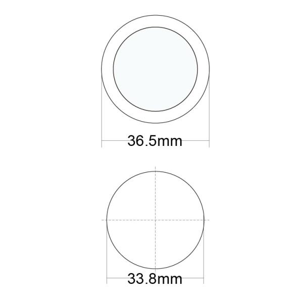 Elevator Push Button with Transparent Plastic Characters Braille and 13MM Thickness for Lift Panel