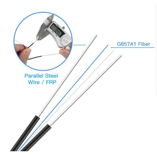 Steel Messenger Core 2 Core 4 Core G657A1 FTTH Drop Cable