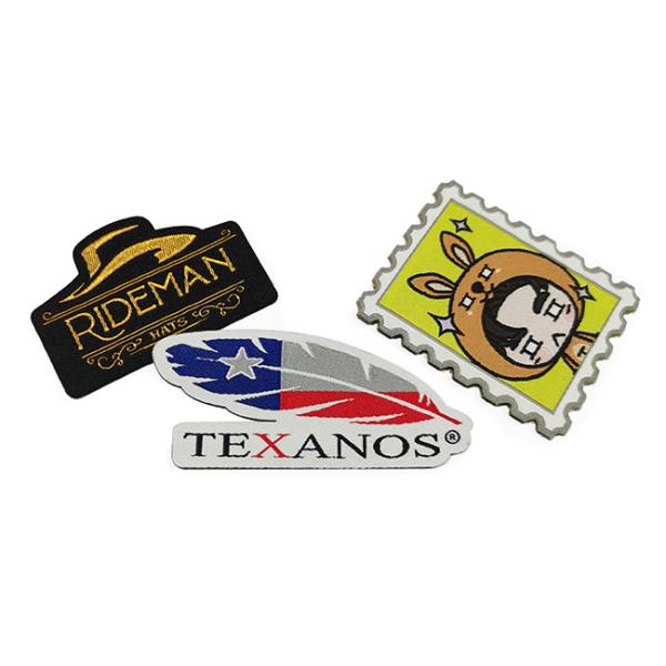 Polyester Threads Iron On Woven Patch Size Customized Logo Patches For Clothing