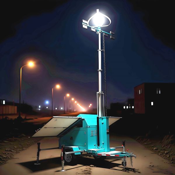 Emergency Light Tower Solar Energy Workstation Towable Light Tower Zero Emissions Solar Light Tower Supplier